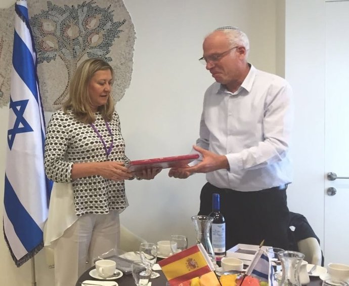 Del Olmo y el ministro israelí