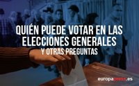 Quién puede votar en las Elecciones Generales y otras preguntas