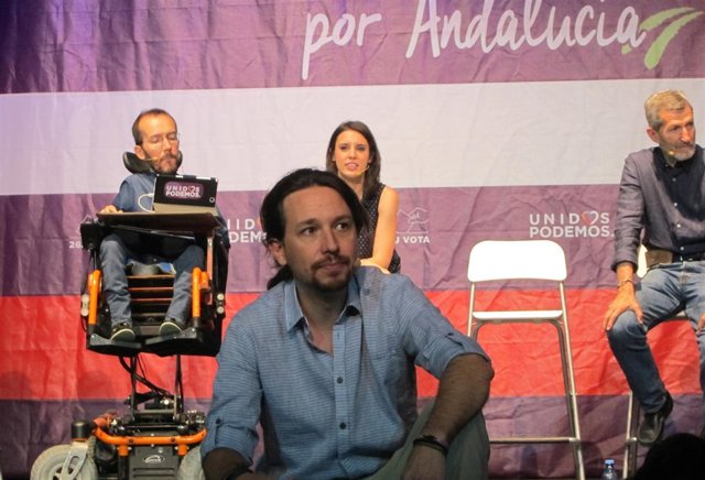 Pablo Iglesias interviene en un acto en Almería 