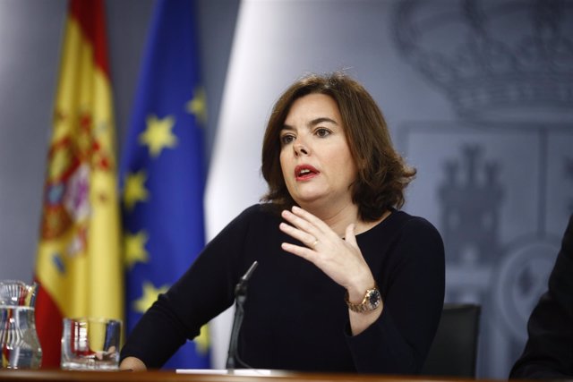 Soraya Sánez de Santamaría tras el Consejo de Ministros