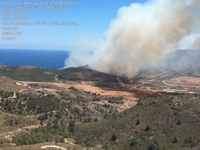 Imágenes desde el helicóptero de Dirección de Seguridad Ciudadana a su llegada