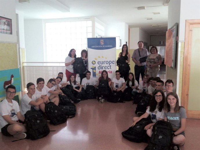 El equipo del IES Alto Almanzora que participará en el Programa 'Euroscola'.