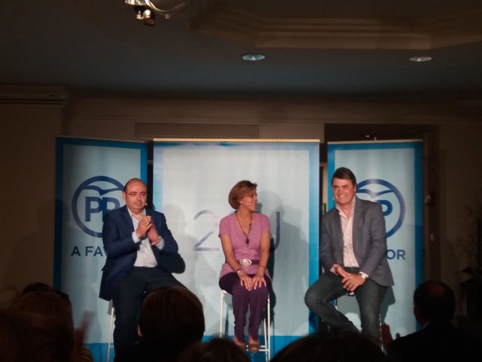 Sebastián Pérez, María Dolores de Cospedal y Carlos Rojas