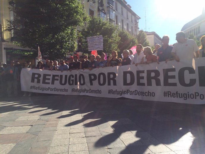 Manifestación en Madrid por el Día Mundial del Refugiado