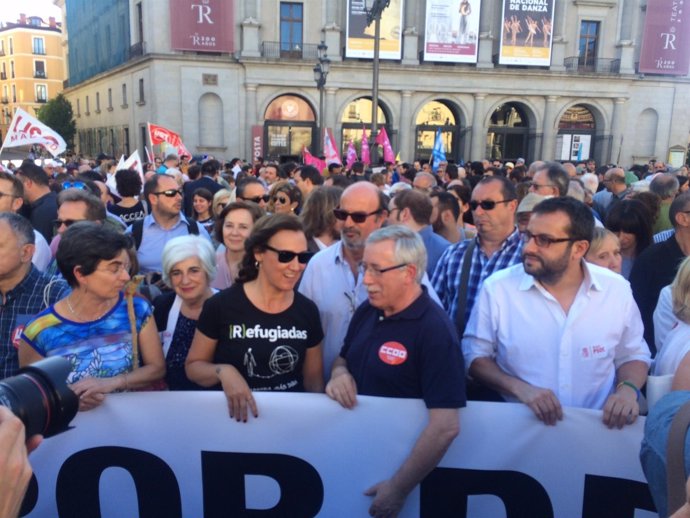 Manifestación en Madrid por los derechos de los refugiados