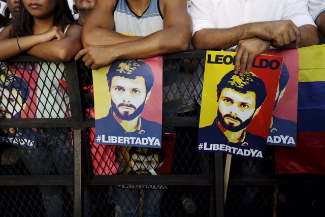 Manifestación en apoyo a Leopoldo López en Caracas