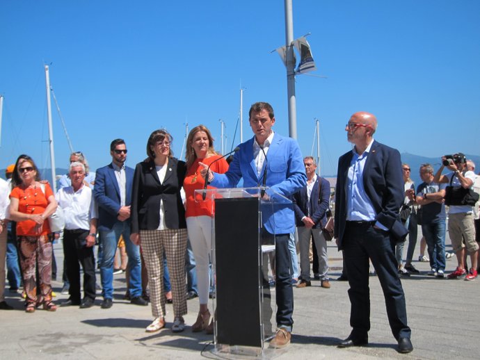 El presidente de Ciudadanos, Albert Rivera, en Vigo
