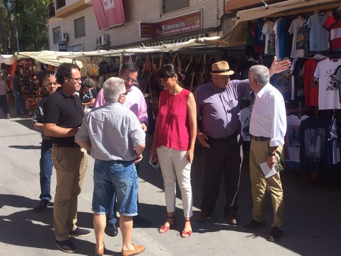 María González Veracruz en su visita a Alhama