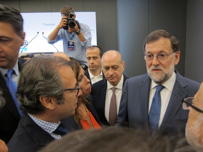 Mariano Rajoy, Alícia Sánchez-Camacho, Jorge Fernández Díaz (PP)
