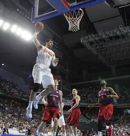 Ayón en el Real Madrid - Barcelona