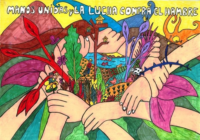 Foto del Cartel ganador del Premio Manos Unidas para Niños y Jóvenes