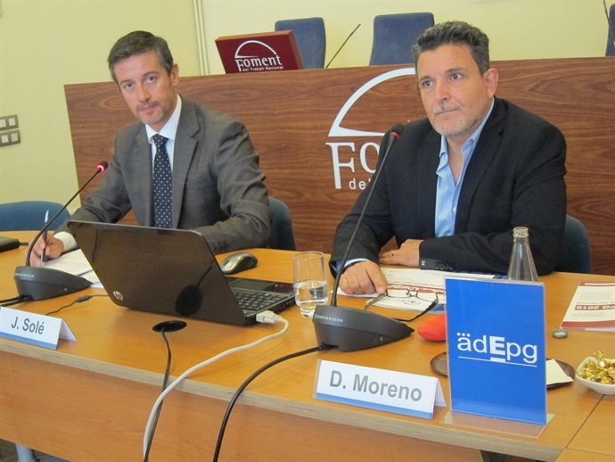 El pte. De Adepg Jordi Solé y el autor del Índice Adepg David Moreno