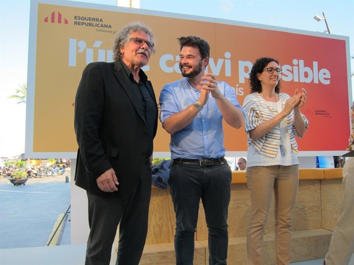 J.Tardà, G.Rufián y M.Rovira. 