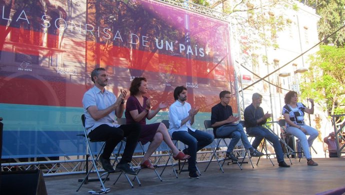 Acto Podemos con Errejón y Julio Rodríguez en Murcia 