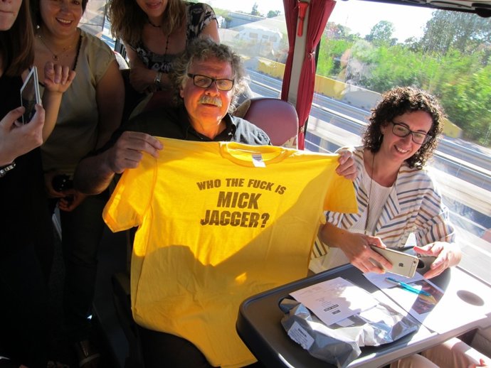 El candidato J.Tardà y la secretaria general, M.Rovira (ERC)