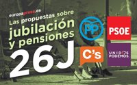 Las propuestas de pensiones y jubilaciones de cada partido para el 26J