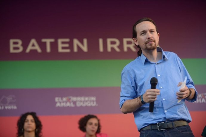 Pablo Iglesias, en un acto en Vitoria