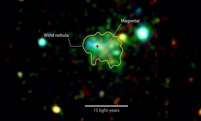 Nebulosa de viento alrededor de un magnetar