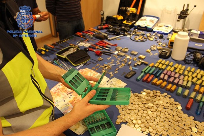 Material intervenido por la Policía Nacional.