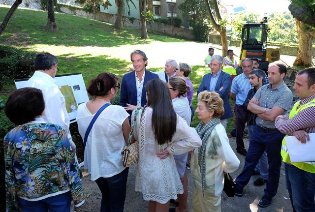 Inicio de las obras del parque de Menéndez Pelayo