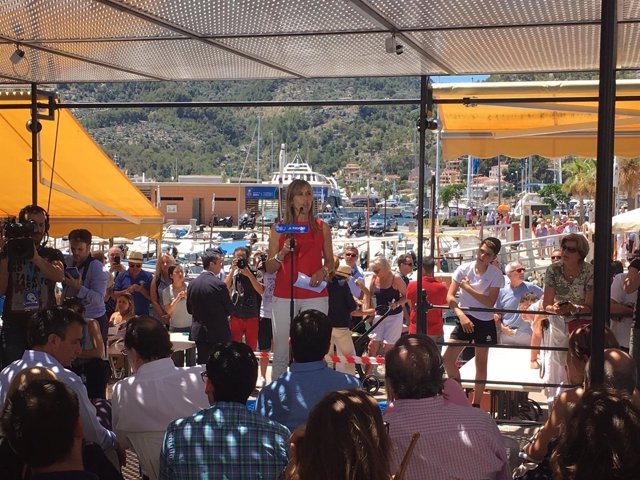 Palmer en acto electoral en Port de Sóller