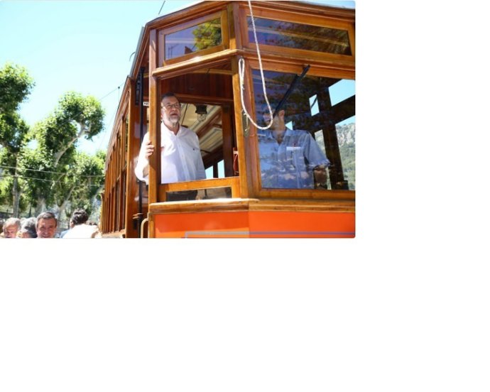 Rajoy en el ferrocarril de Soller (Mallorca)