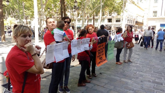 Concentración de los peones.