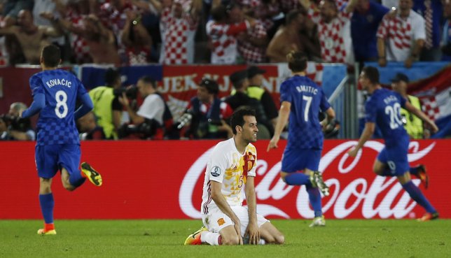 Busquets, abatido tras la derrota con Croacia