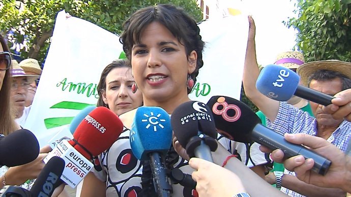 Teresa Rodríguez se soprende de que el PP "saque pecho"