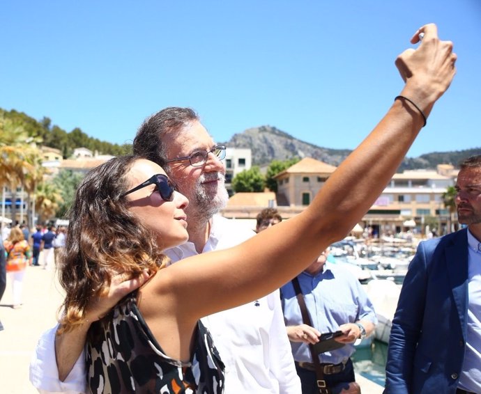 Rajoy en Mallorca duranta la campaña electoral