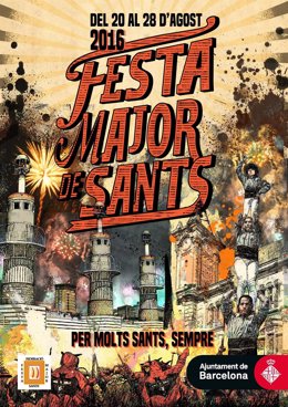Cartel ganador de la Festa Major de Sants 2016