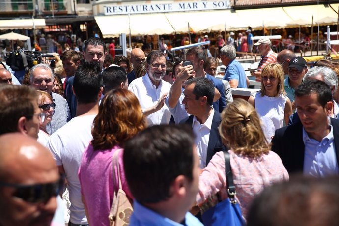 Rajoy en Mallorca duranta la campaña electoral