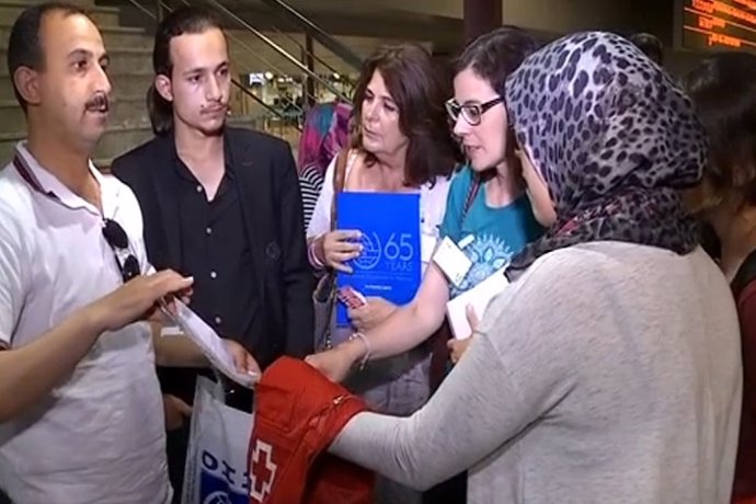 Llega a Madrid el primer grupo de refugiados sirios 