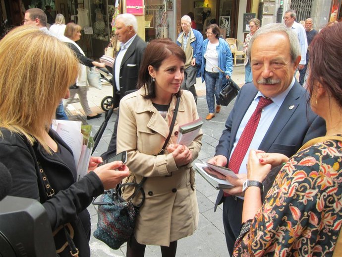 Adriana Lastra y Wenceslao López.
