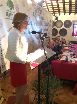 Carmen Ortiz, durante su intervención en Baena