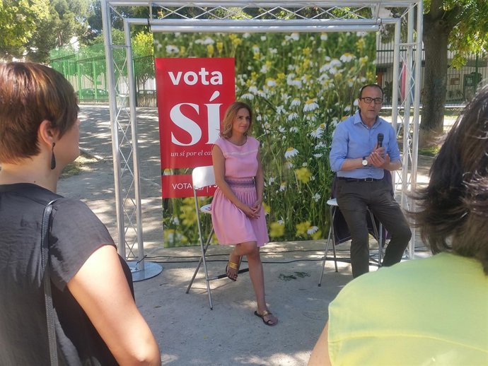 Sumelzo, en el acto de campaña electoral de este jueves en San José 