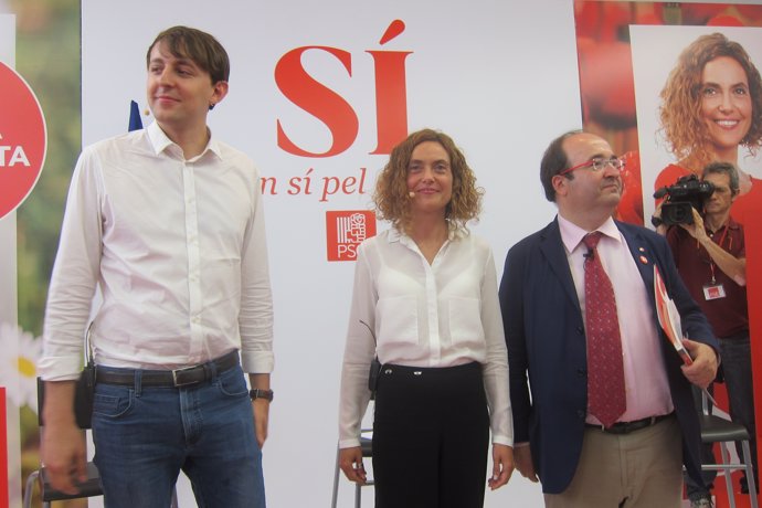 Javi López, Meritxell Batet y Miquel Iceta (PSC)