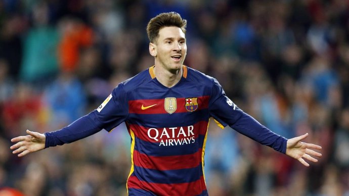 Messi en el  FC Barcelona-Sporting de Gijón