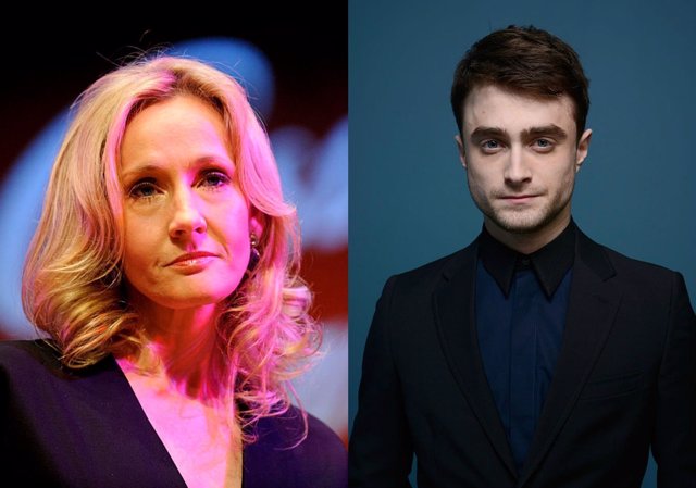 J.K. Rowling y Daniel Radcliffe 