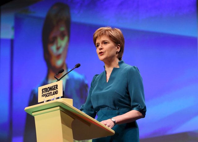 Nicola Sturgeon, en una cumbre del SNP