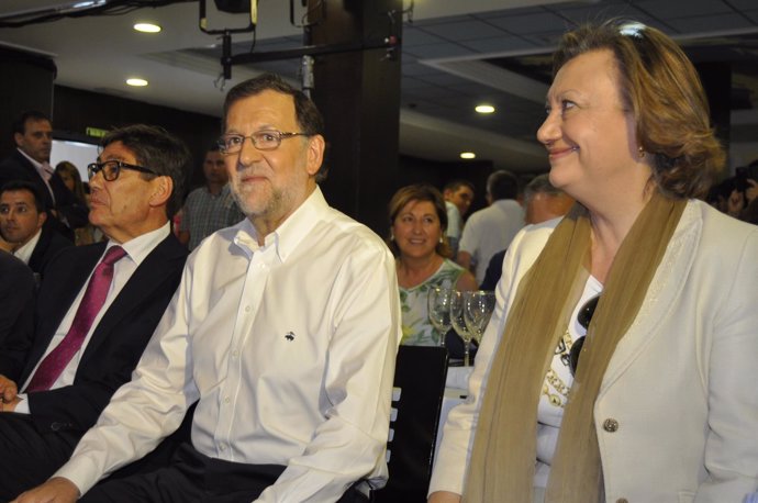 Rajoy y Rudi, en un acto en Teruel este viernes