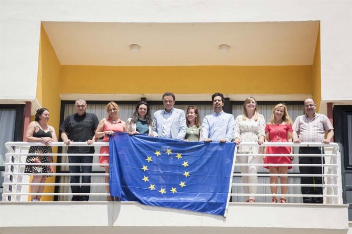 Bandera de la UE en el Ayuntamiento de Torremolinos
