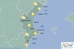 Predicción del tiempo en la Comunitat para este sábado 25 de junio