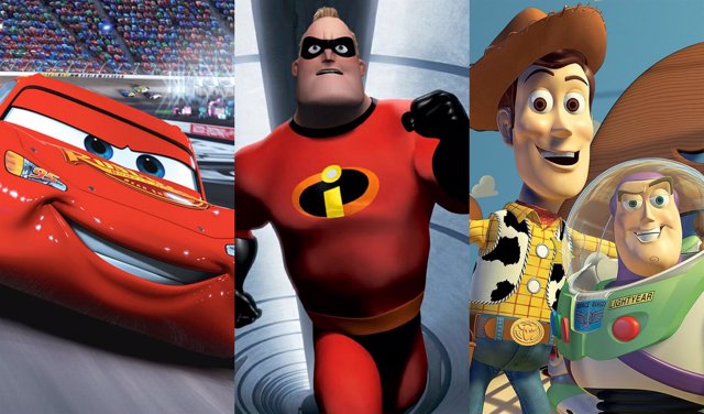 Cars, Toy Story, Increibles