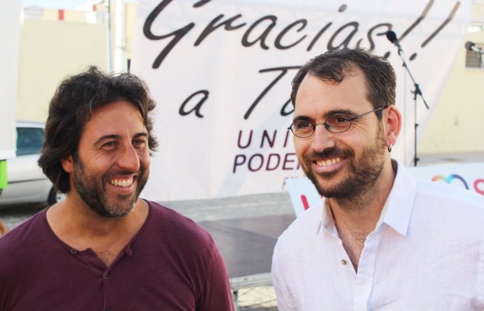 Jesús Rodríguez y Toni Valero, en Cádiz esta noche electoral