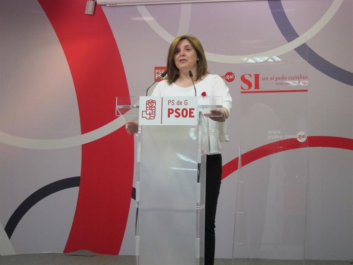 La presidenta de la gestora del PSdeG, Pilar Cancela