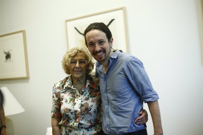 Pablo Iglesias y Manuela Carmena