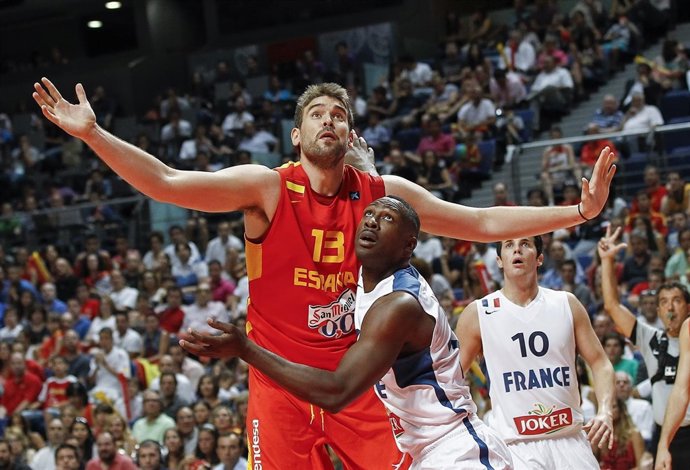 Marc Gasol con la selección España - Francia