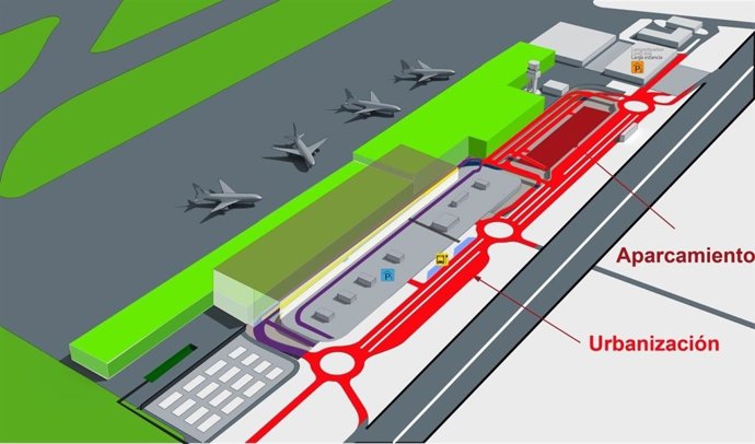 Trabajos de mejora de los viales de acceso al Edificio Terminal
