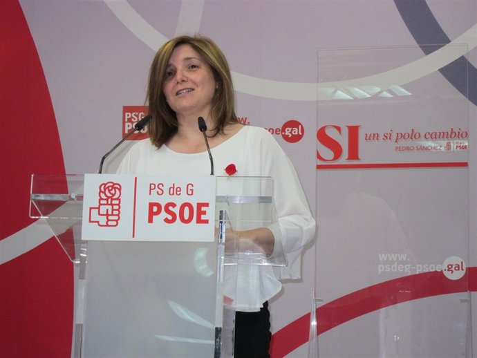 La presidenta de la gestora del PSdeG, Pilar Cancela